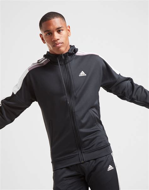 black Adidas tracksuit men